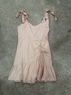 Forever 21 Blush Pink Tie-Shoulder Mini Dress